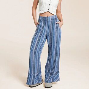 Free People Day's In Stripe Pants indigo combo sold out XS